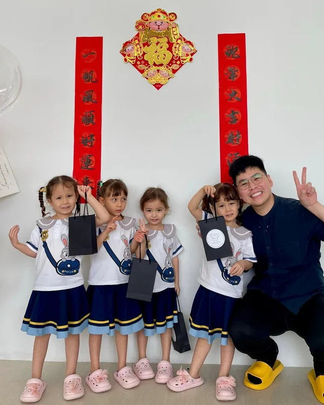 Ivory Dental team member with young patients during Chinese New Year