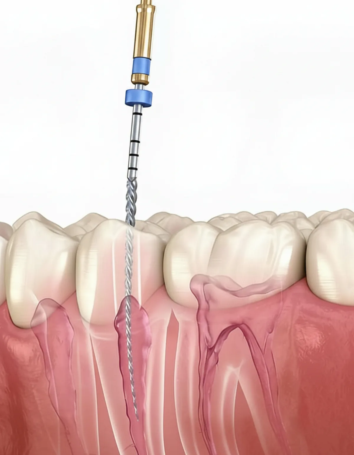 Root canal treatment root-view illustration at Ivory Dental Kepong